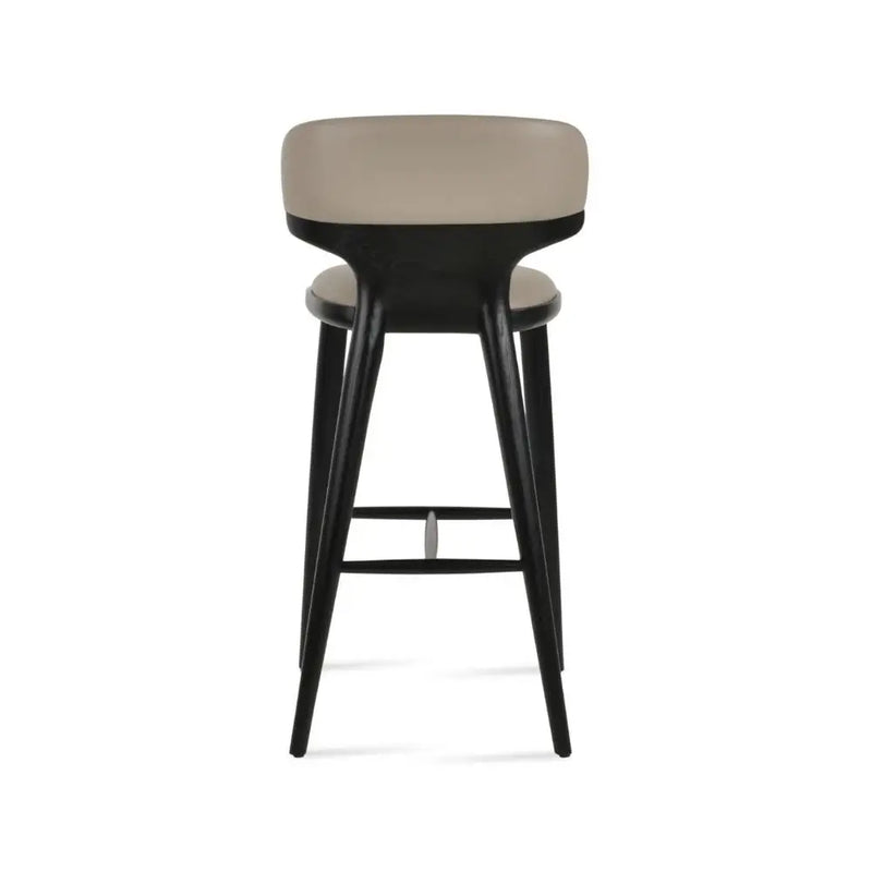 Arven Upholstered Bar Stool – Black Ash Wood Leg Design