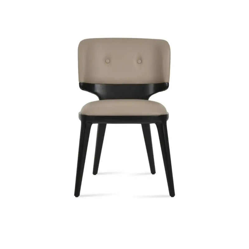 Arven Upholstered Dining Chair – Black Ash Leg Design