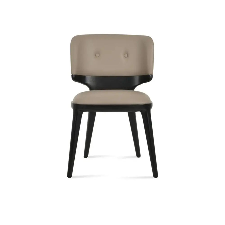 Arven Upholstered Dining Chair – Black Ash Leg Design