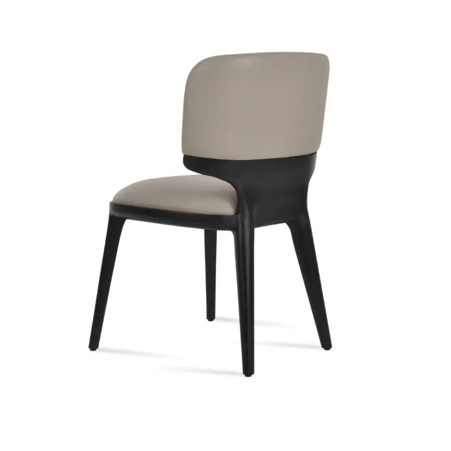 Arven Upholstered Dining Chair – Black Ash Leg Design