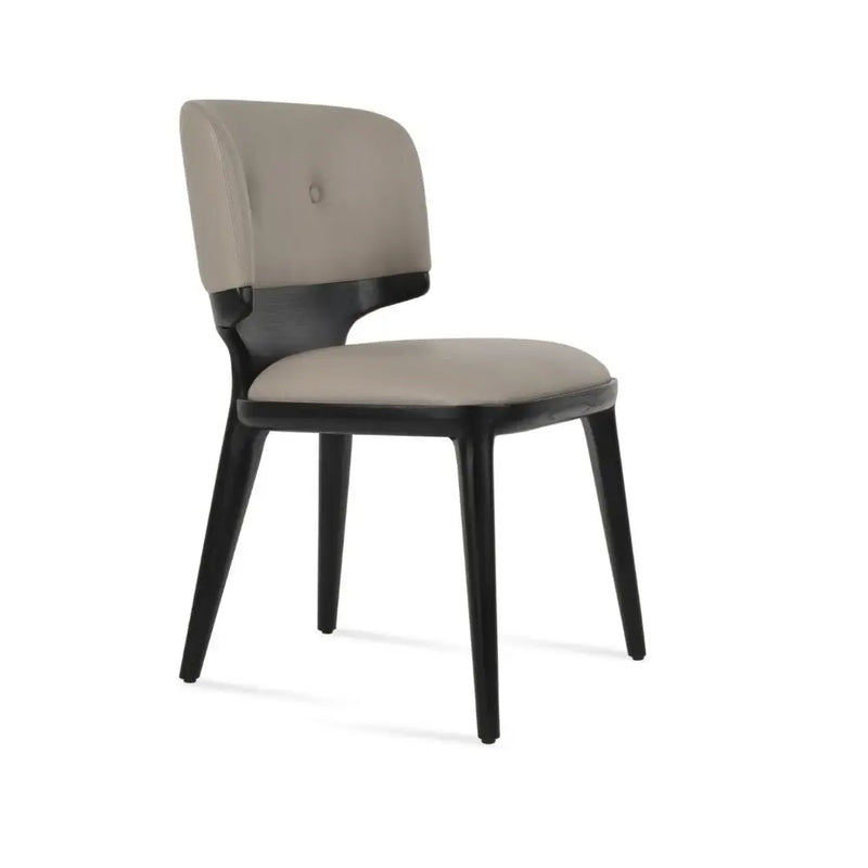 Arven Upholstered Dining Chair – Black Ash Leg Design
