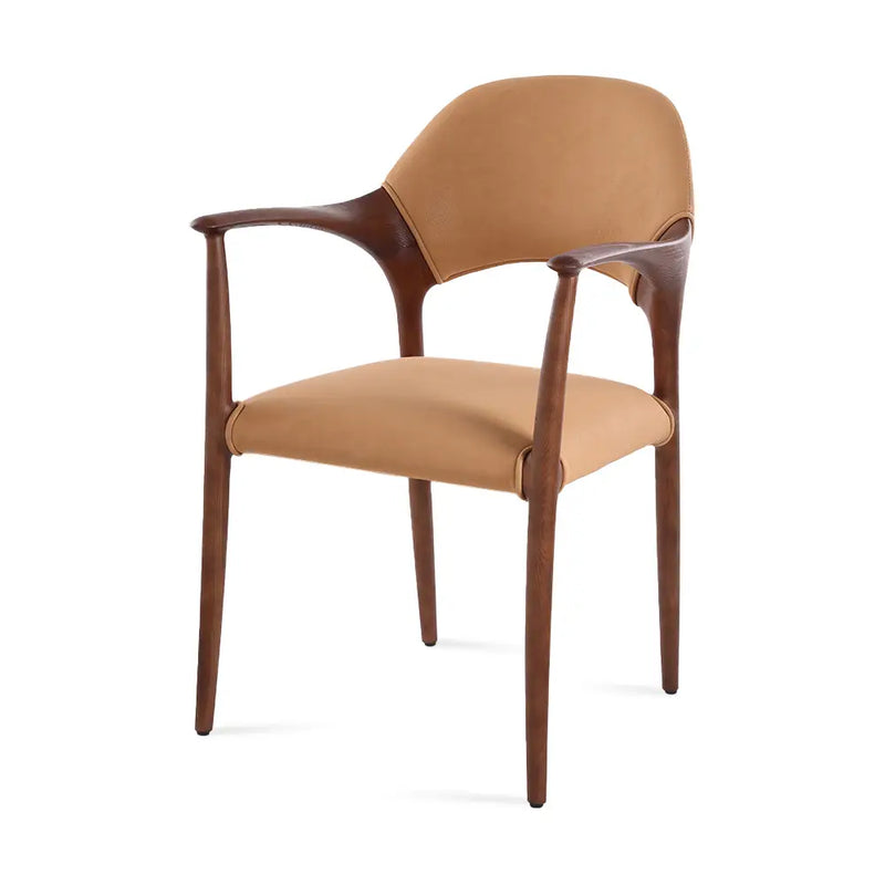 Aspen Solid Ash Wood Dining Armchair – Modern Upholstered Design