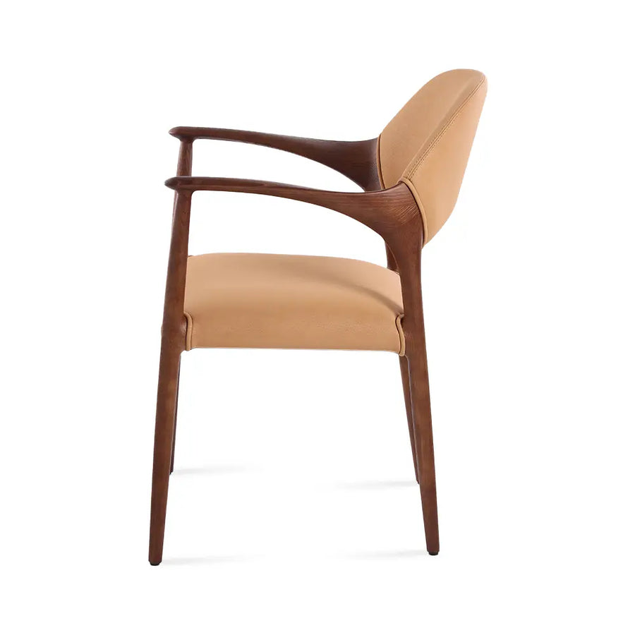 Aspen Solid Ash Wood Dining Armchair – Modern Upholstered Design