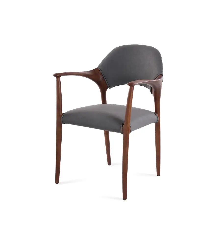 Aspen Solid Ash Wood Dining Armchair – Modern Upholstered Design