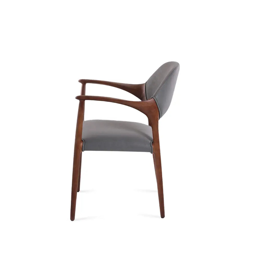 Aspen Solid Ash Wood Dining Armchair – Modern Upholstered Design