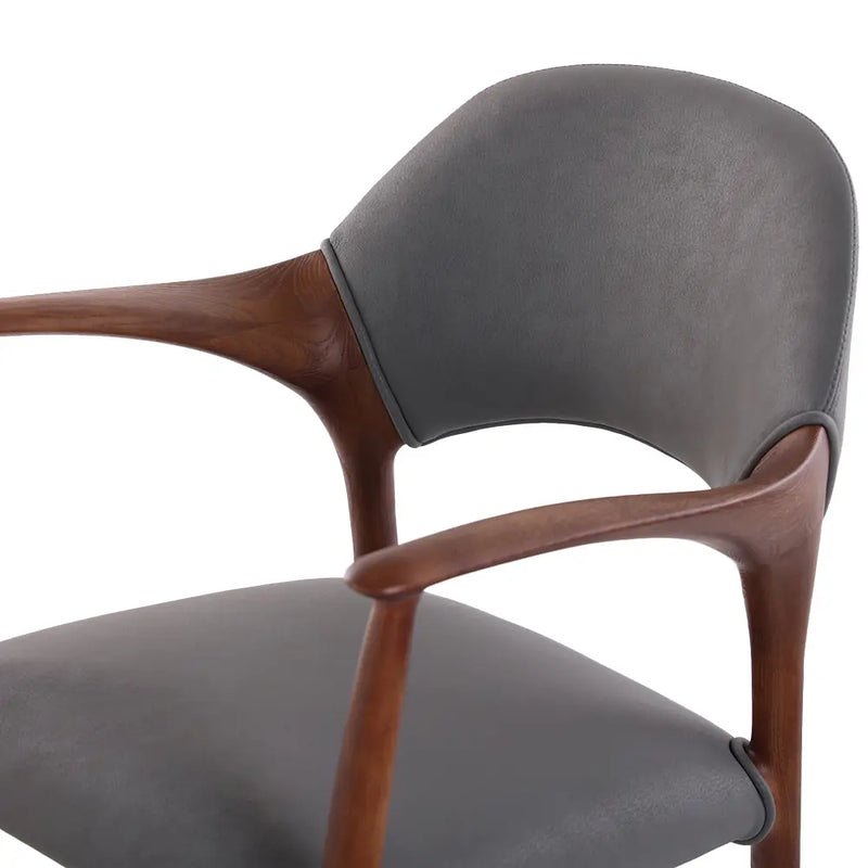 Aspen Solid Ash Wood Dining Armchair – Modern Upholstered Design