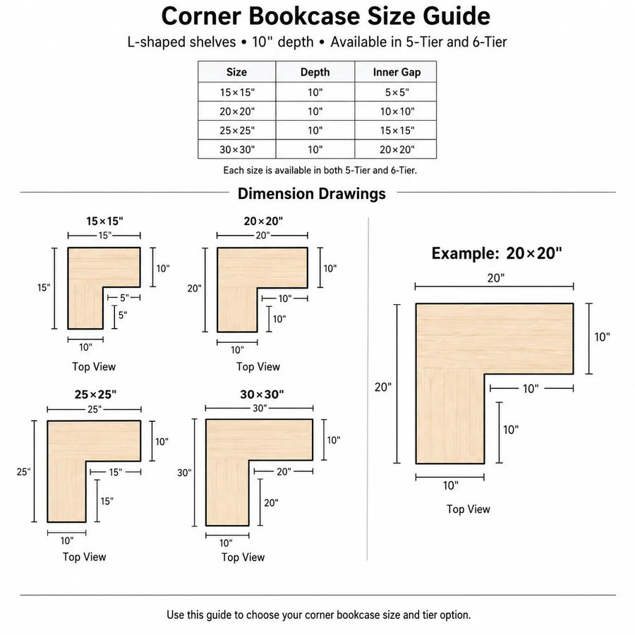Asper Solid Pine Wood and Metal Corner Bookcase – Modern Industrial Corner Bookcase Mozilya