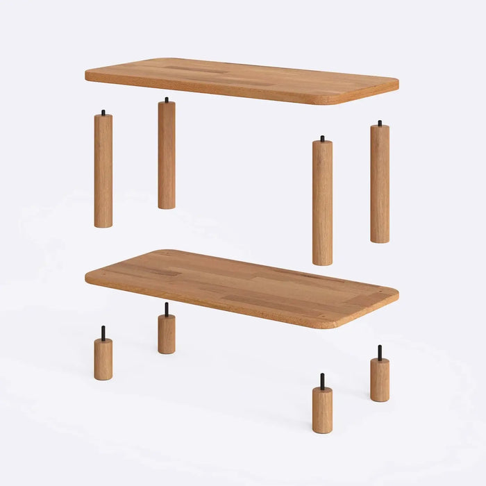Styled setting with the end table, complementing a contemporary living space with its sleek and functional design.