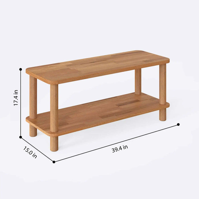 Austin Coffee Table's medium size dimensions in inches on a white background.