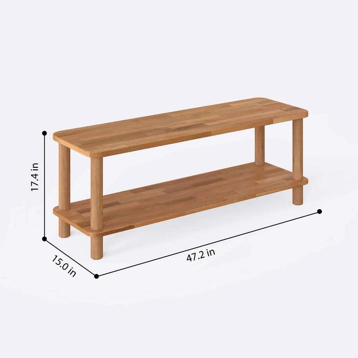 Austin Coffee Table's large size dimensions in inches on a white background.