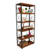 The bookshelf placed in a home office, providing ample storage for books, files, and office supplies.