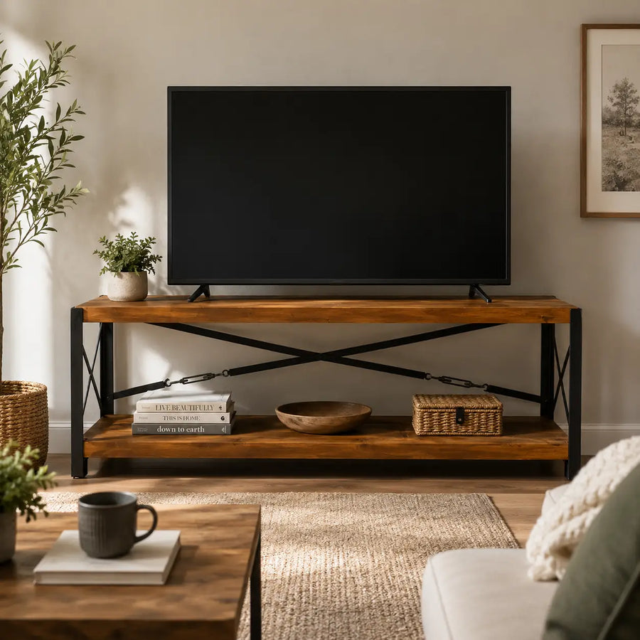 Bellingham Solid Pine Wood TV Stand