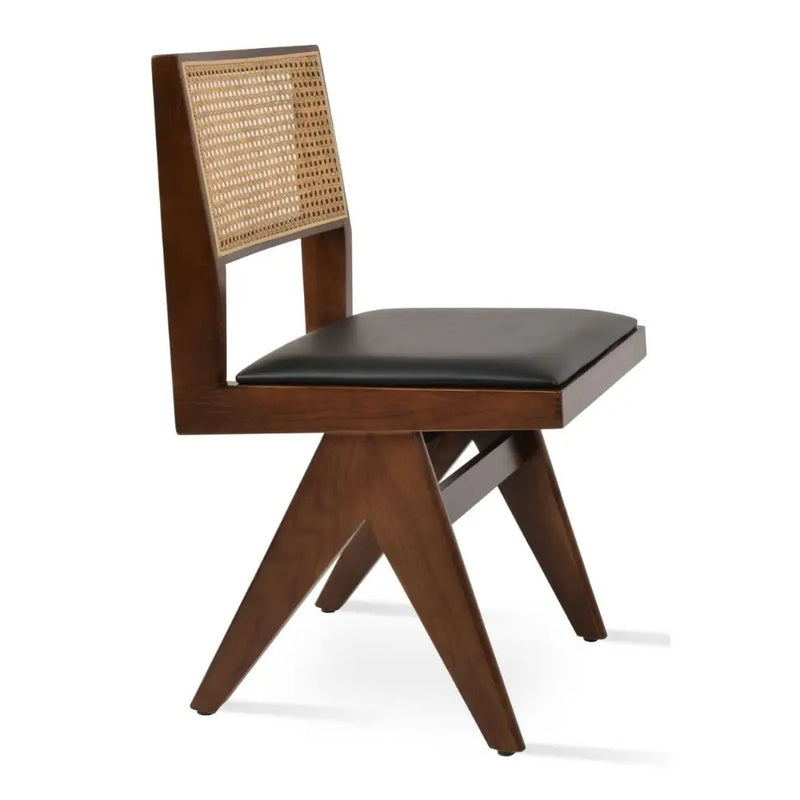 Belmont Solid Ash Wood Dining Chair – Natural Cane Back