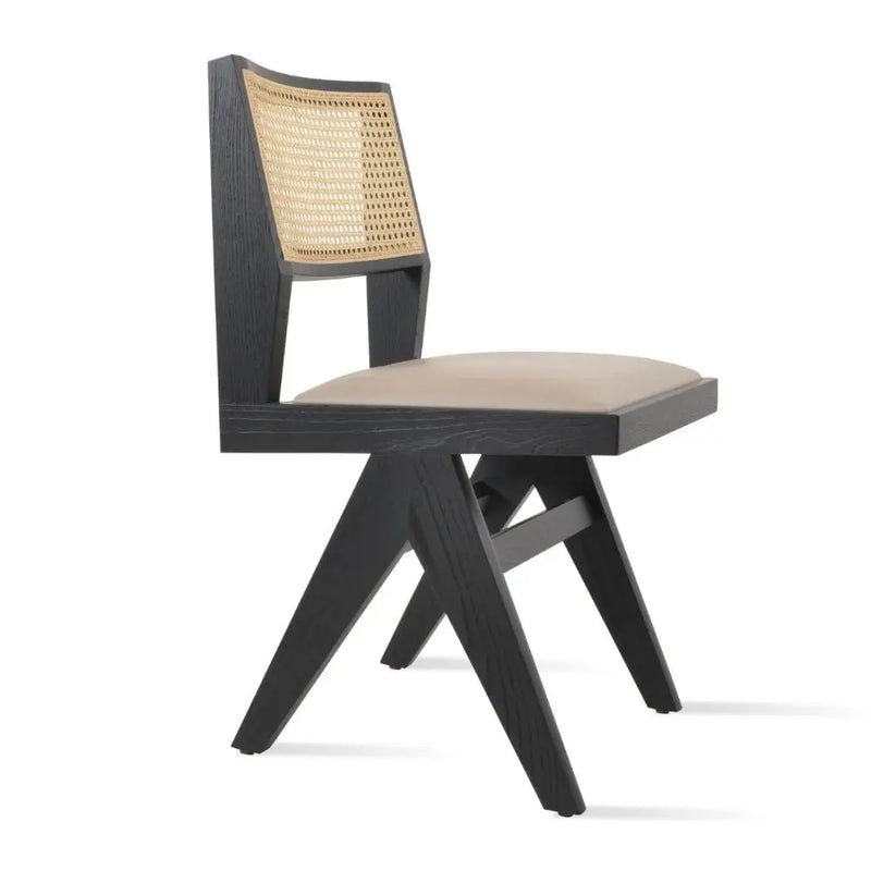 Belmont Solid Ash Wood Dining Chair – Natural Cane Back