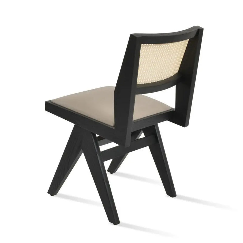 Belmont Solid Ash Wood Dining Chair – Natural Cane Back