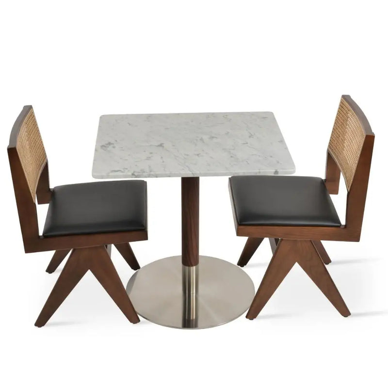 Belmont Solid Ash Wood Dining Chair – Natural Cane Back
