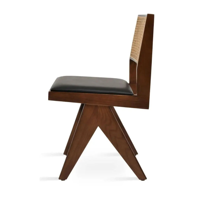 Belmont Solid Ash Wood Dining Chair – Natural Cane Back