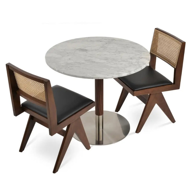 Belmont Solid Ash Wood Dining Chair – Natural Cane Back