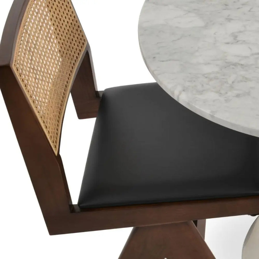 Belmont Solid Ash Wood Dining Chair – Natural Cane Back