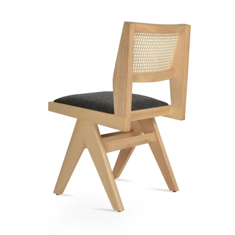 Belmont Solid Ash Wood Dining Chair – Natural Cane Back