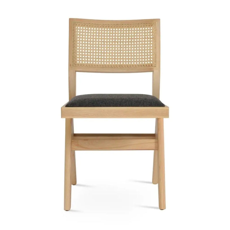 Belmont Solid Ash Wood Dining Chair – Natural Cane Back