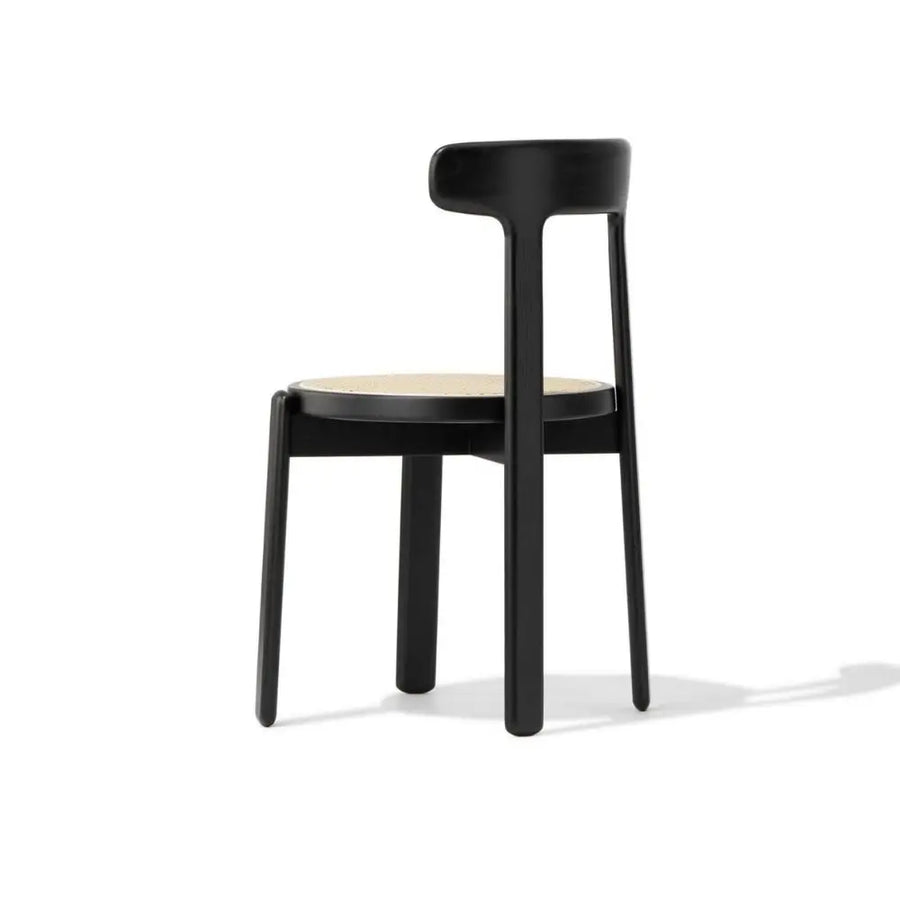 Bentwood Ash Wood Dining Chair – Natural Cane Seat Design