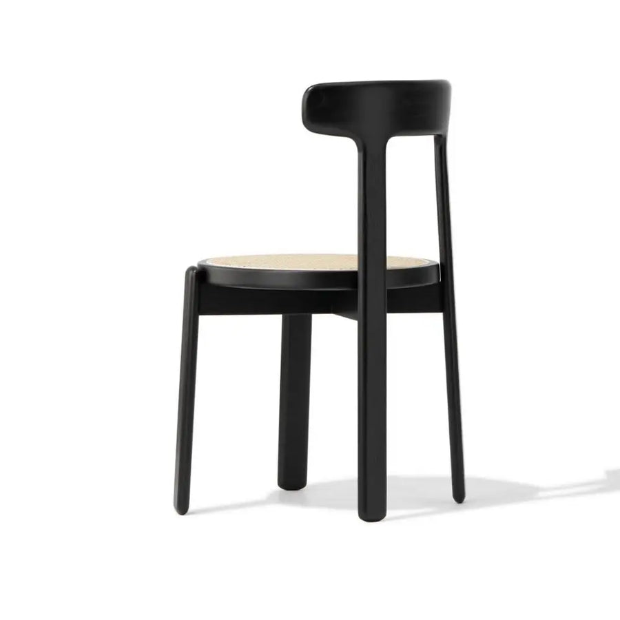 Bentwood Ash Wood Dining Chair – Natural Cane Seat Design