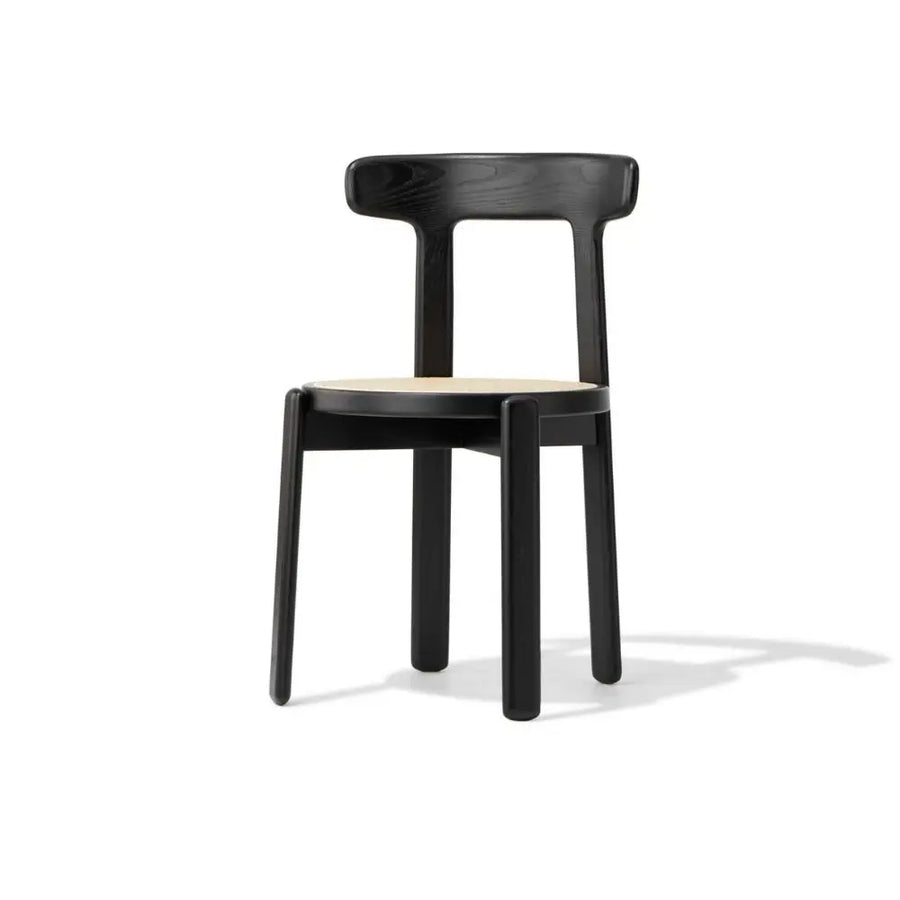 Bentwood Ash Wood Dining Chair – Natural Cane Seat Design