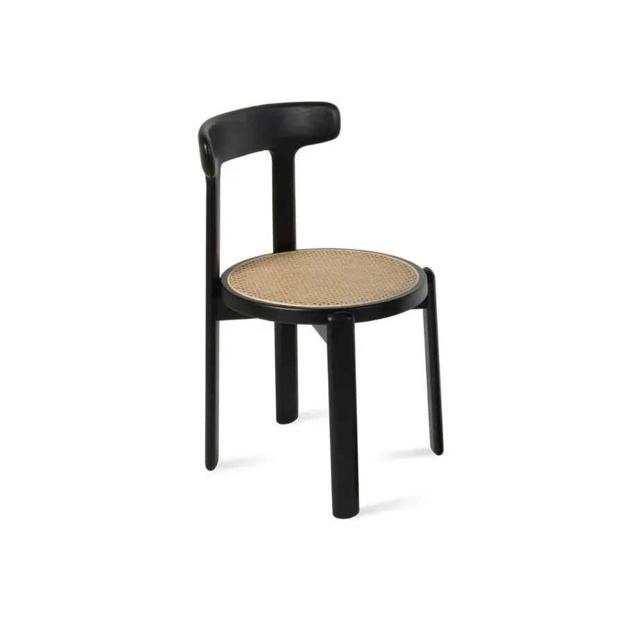 Bentwood Ash Wood Dining Chair – Natural Cane Seat Design