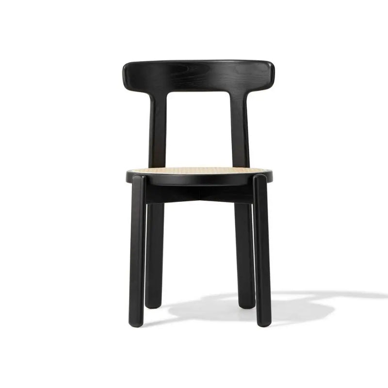 Bentwood Ash Wood Dining Chair – Natural Cane Seat Design
