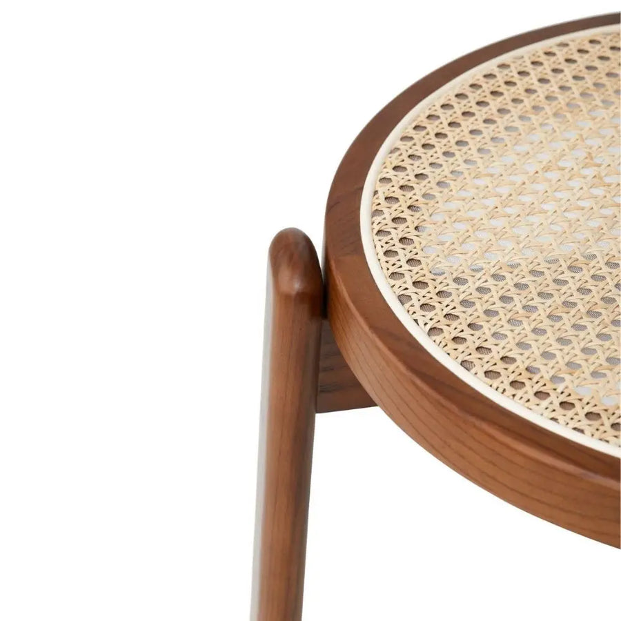 Bentwood Ash Wood Dining Chair – Natural Cane Seat Design