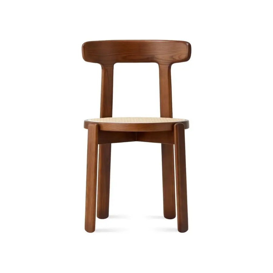Bentwood Ash Wood Dining Chair – Natural Cane Seat Design