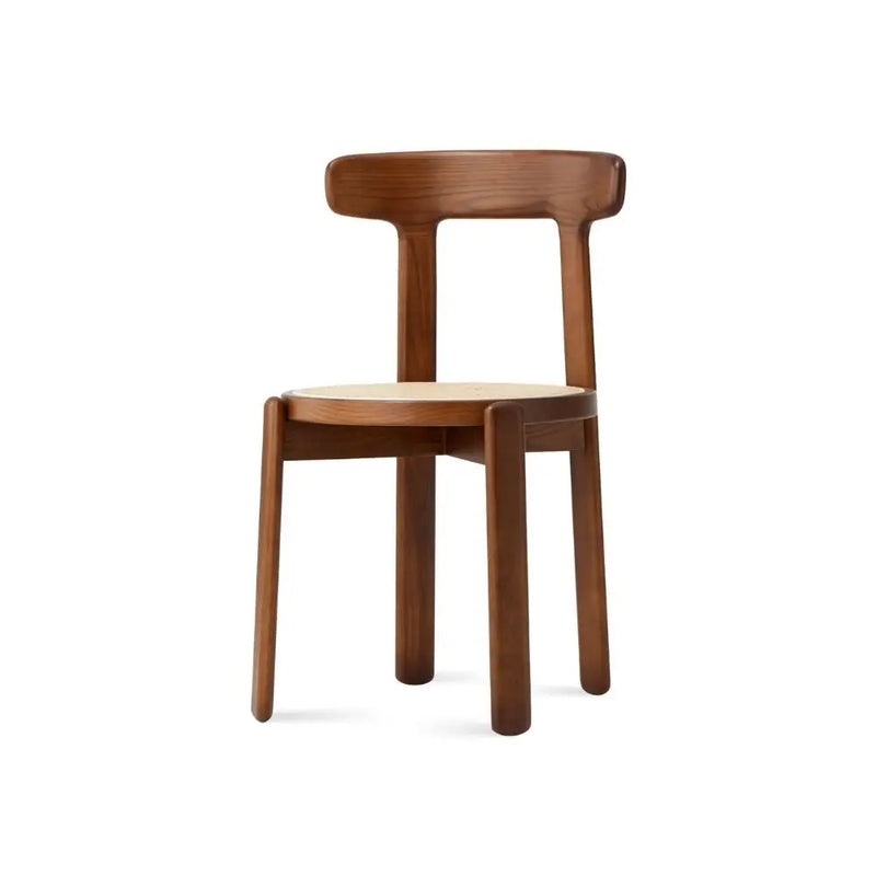 Bentwood Ash Wood Dining Chair – Natural Cane Seat Design
