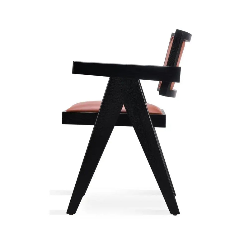 Bertoia Solid Ash Wood Armchair – Fully Upholstered Contemporary Design