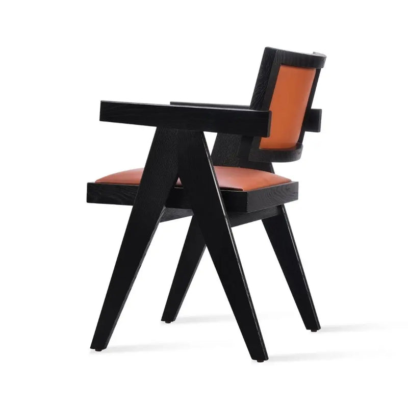 Bertoia Solid Ash Wood Armchair – Fully Upholstered Contemporary Design