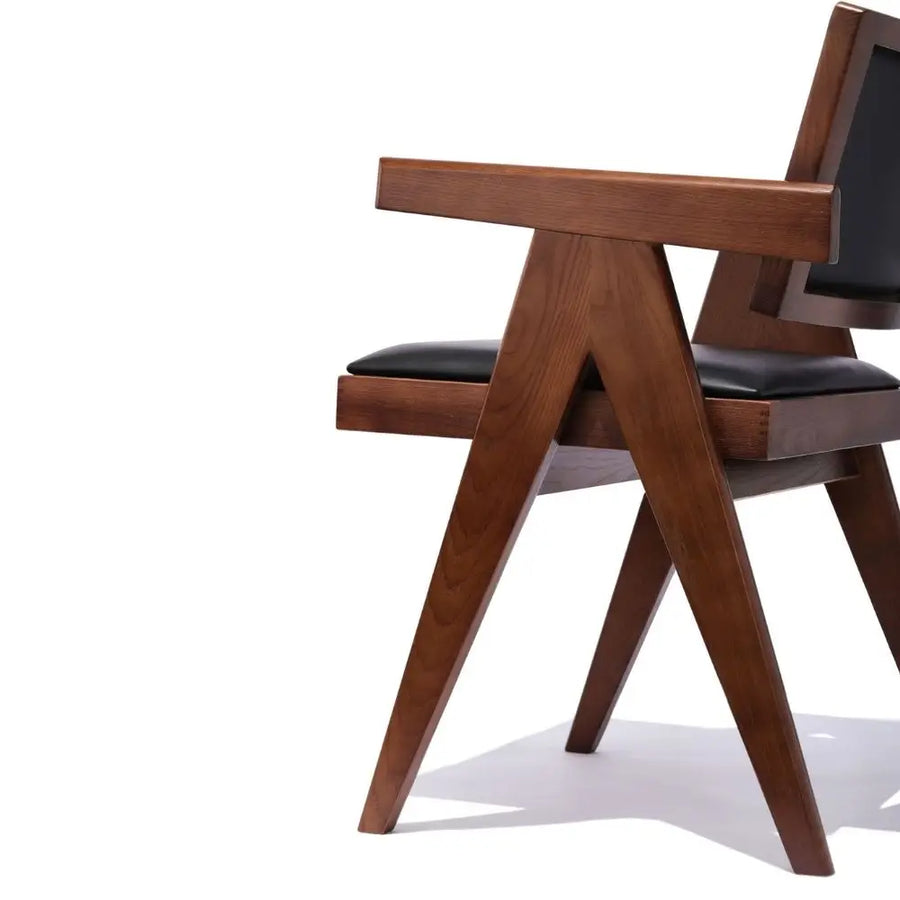 Bertoia Solid Ash Wood Armchair – Fully Upholstered Contemporary Design