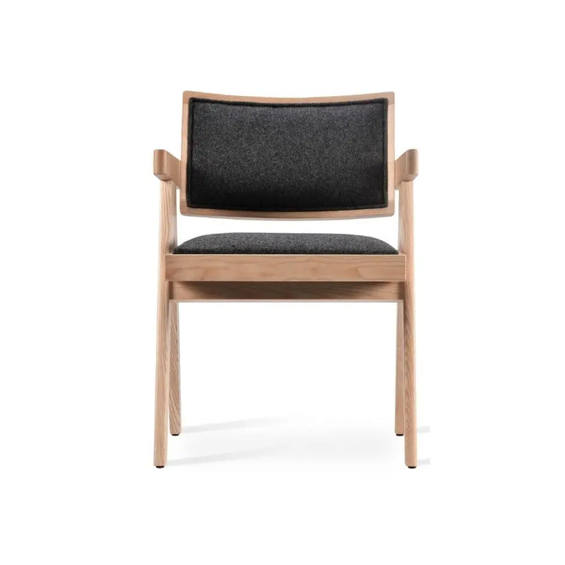 Bertoia Solid Ash Wood Armchair – Fully Upholstered Contemporary Design