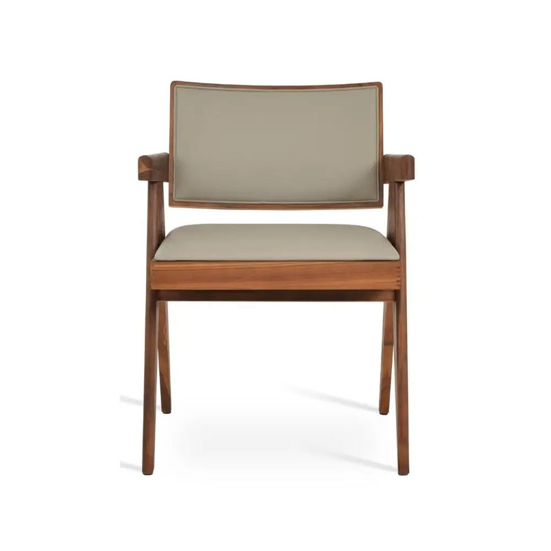 Bertoia Solid Ash Wood Armchair – Fully Upholstered Contemporary Design
