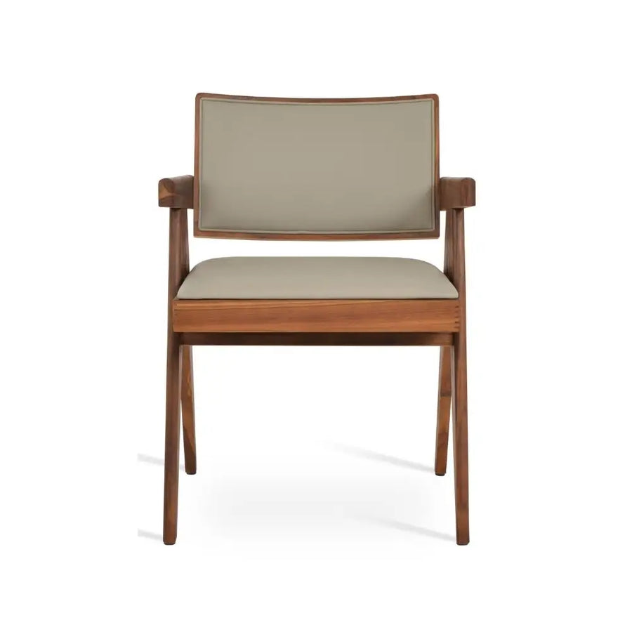 Bertoia Solid Ash Wood Armchair – Fully Upholstered Contemporary Design
