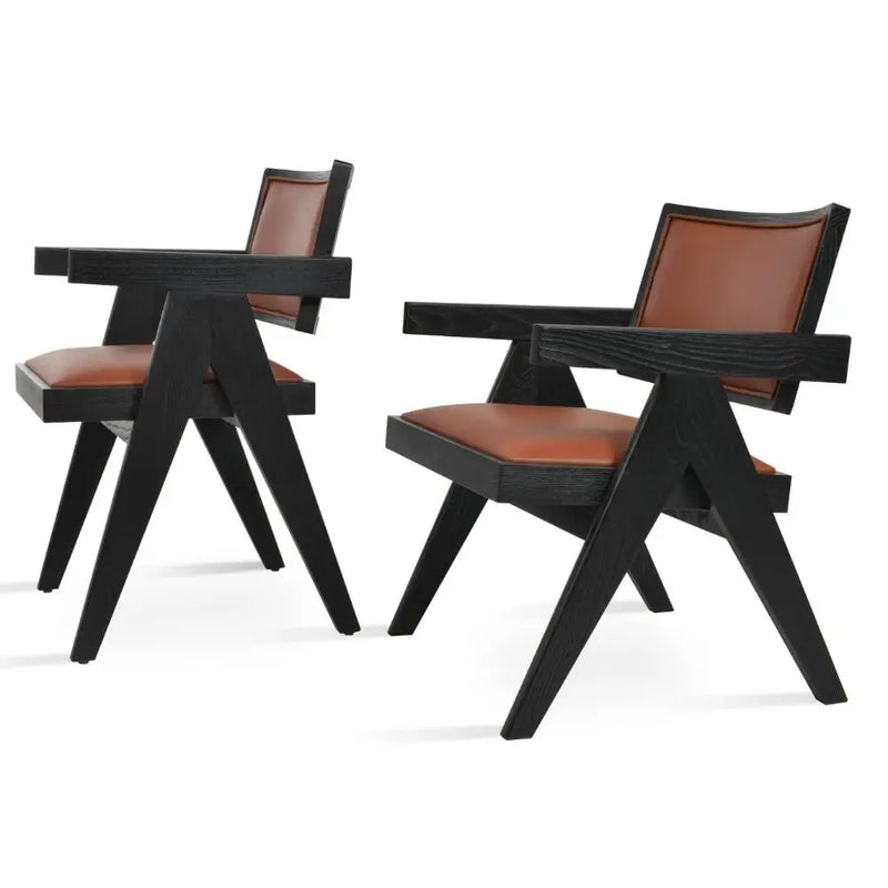 Bertoia Solid Ash Wood Armchair – Fully Upholstered Contemporary Design