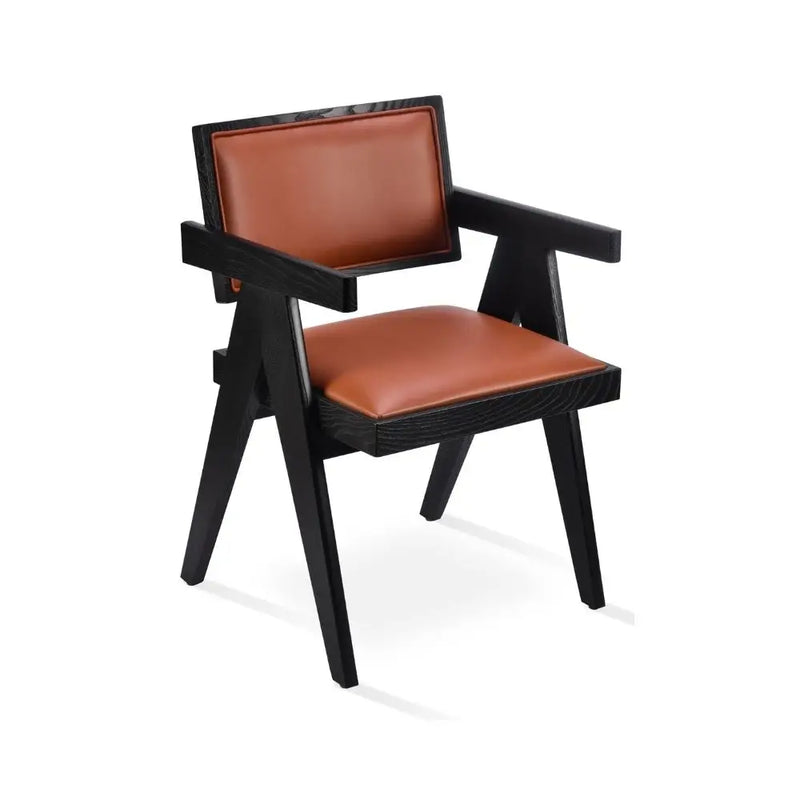 Bertoia Solid Ash Wood Armchair – Fully Upholstered Contemporary Design