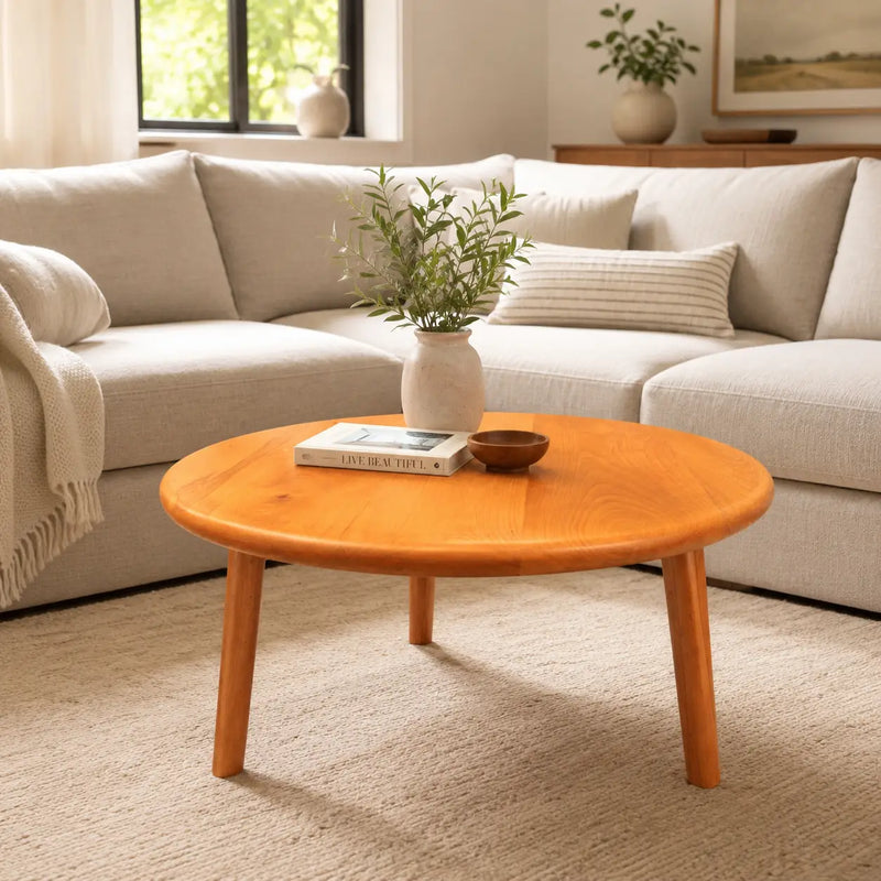 Bliss Round Wood Cocktail Table