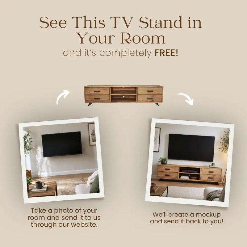 Bothell Solid Walnut Wood TV Stand
