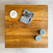 Top view of the warm natural wood grains