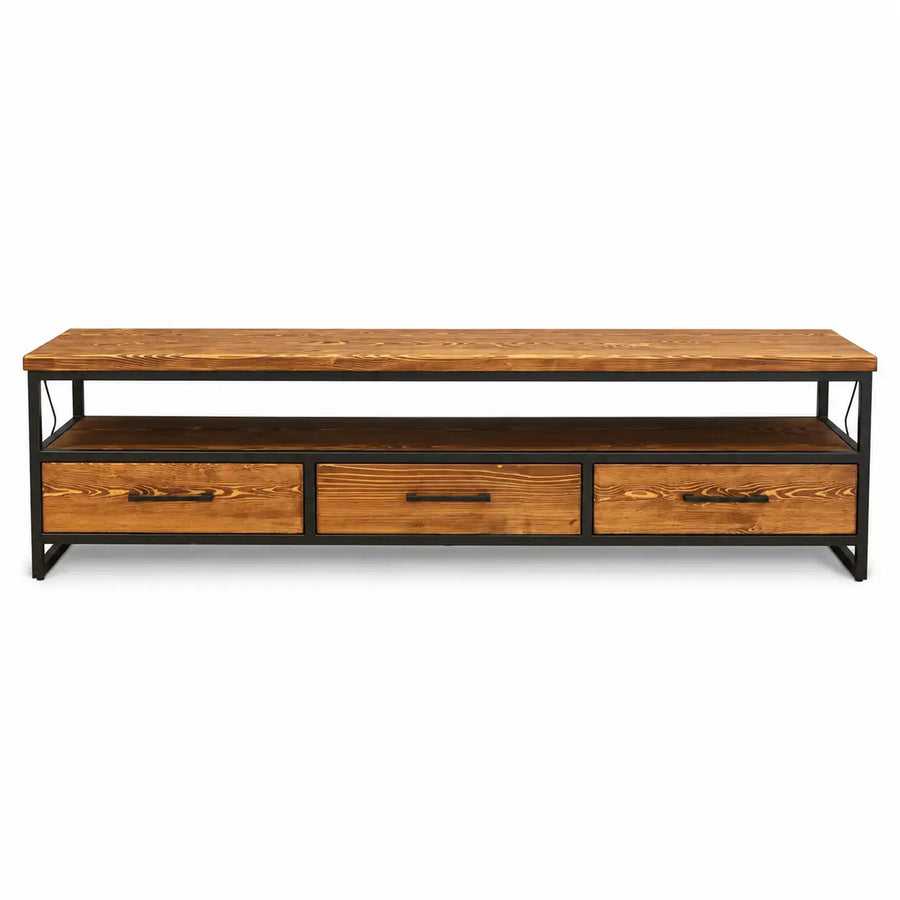 Carmen Solid Pine Wood TV Stand