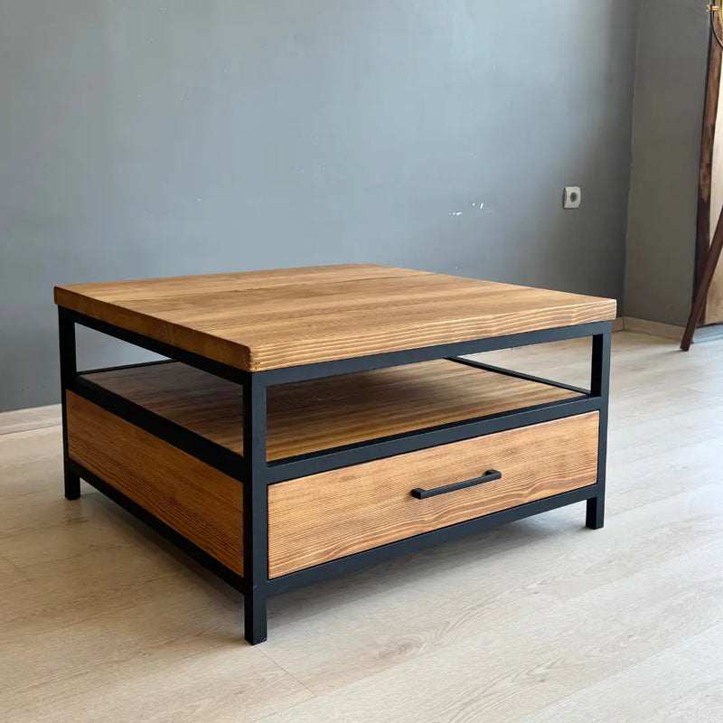 Carmen Square Coffee Table with Drawers