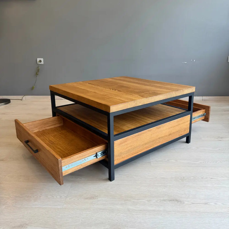 Carmen Square Coffee Table with Drawers
