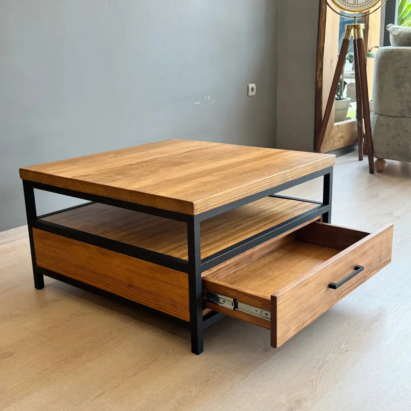Carmen Square Coffee Table with Drawers