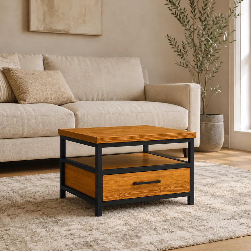 Carmen Square Coffee Table with Drawers