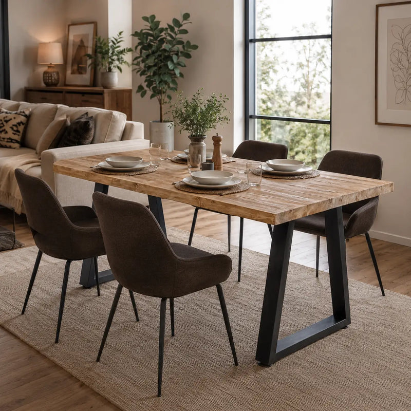Cary Farmhouse Kitchen Table | Rectangle Pine Wood